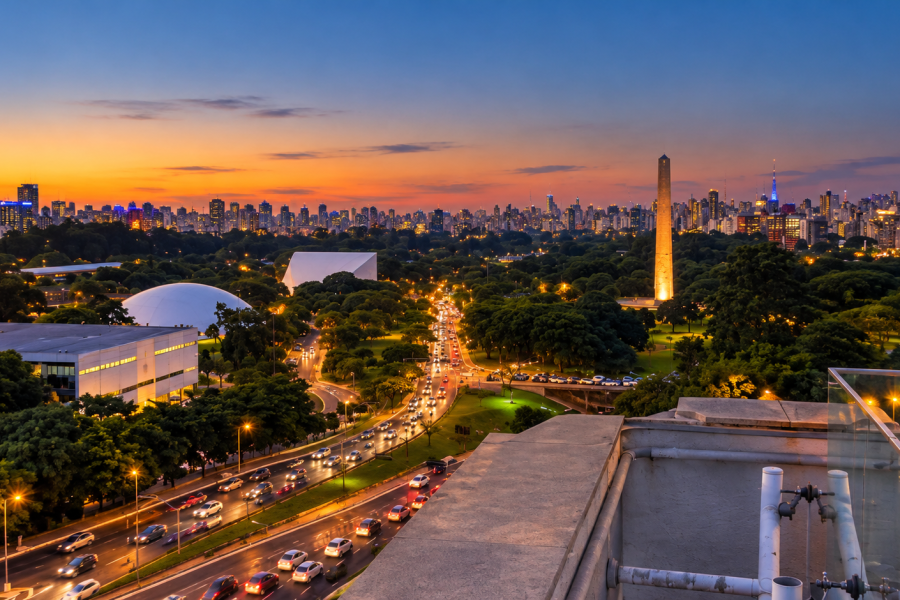 Mirante do MAC USP com vista para o Parque Ibirapuera em São Paulo