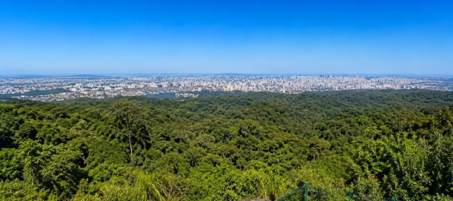 Mirante da Pedra Grande no Parque Estadual da Cantareira com vista para São Paulo